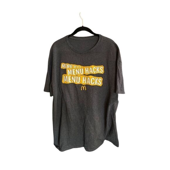 McDonald’s crew, great menu, hack, short sleeve T-shirt, size large - Picture 1 of 3